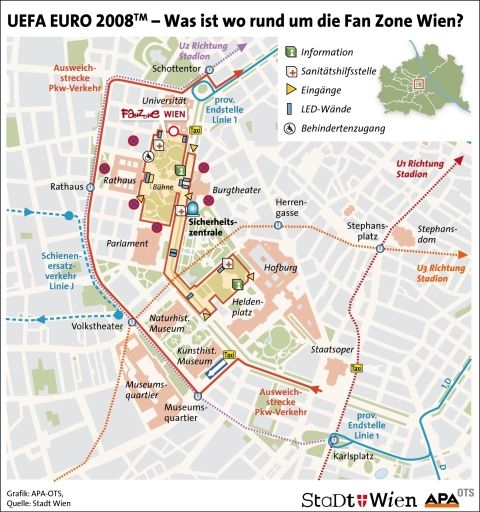 Vorschau Bild von Was ist wo rund um die Fan Zone Wien?