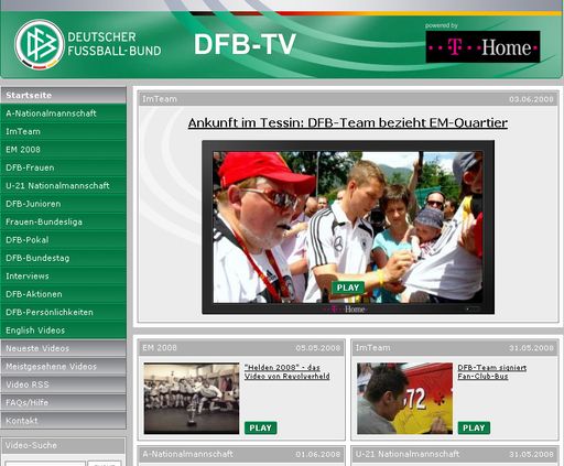 LAOLA1.tv, das Sport-TV im Netz, produziert im Auftrag der Deutschen Telekom AG das neue Videoportal des Deutschen Fußball-Bundes (www.dfb-tv.de).