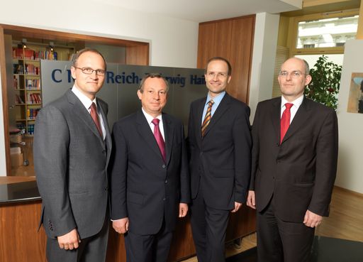 v.l.n.r.: Dr. Johannes Juranek, Dr. Armin Dallmann LL.M., MMag. Dr. Bernt Elsner, Dr. Peter Huber LL.M.