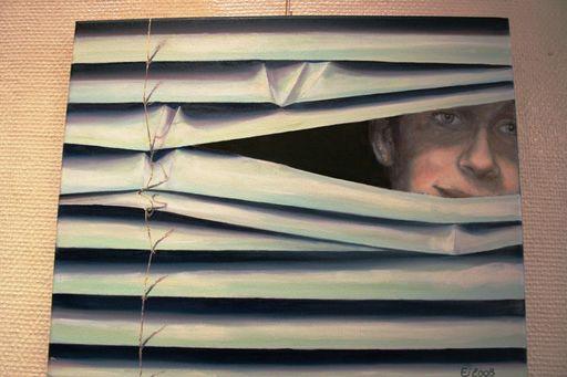  Die Sommerakademie ermöglicht auch den Blick ins Freie.
Bild: "Jalousie" von Christian Eichinger