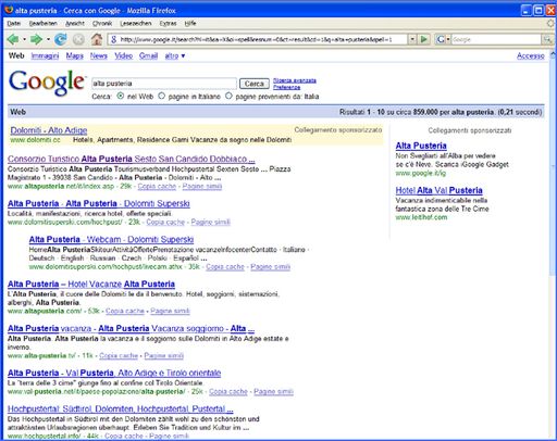 Vorschau Bild von Die Website ist durch das Know-how der ICC-Experten bei den Suchmaschinen ganz vorne gereiht.