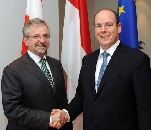 Vizekanzler Finanzminister Wilhelm Molterer und Fürst Albert II. von Monaco unterstrichen nach ihrem Treffen den großen Erfolg der EURO 2008.