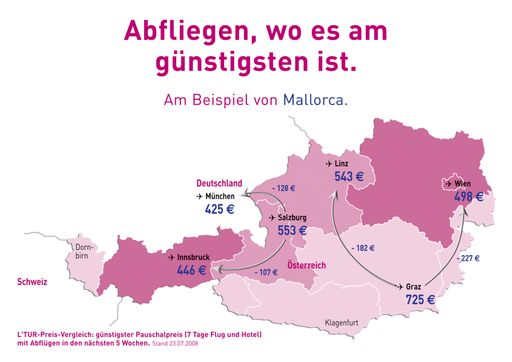  Clevere Urlauber heben dort ab, wo es am günstigsten ist: Wer bei der Wahl seines Abflughafens flexibel ist, spart schnell ein paar Hunderter.