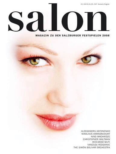  Cover des Festspielmagazins "Salon" - Nino Machaidze fotografiert in Mailand
