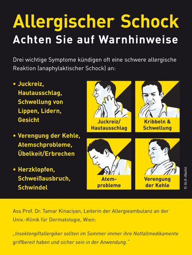 Infografik Allergischer Schock