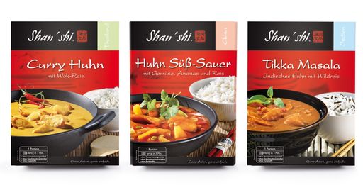  Mit Huhn Süß-Sauer, Curry Huhn und Tikka Masala bringt Shan’shi von Maresi Chinas, Thailands und Indiens beste und bekannteste Spezialitäten für seine Fertiggerichte aus der Schale nach Österreich.