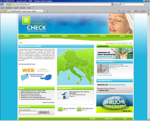 Das Internetportal Thermencheck.com ist auf dem besten Weg, Europas größtes Thermenportal zu werden. Viele slowenische und österreichische Thermen sind bereits Partnerbetriebe und jetzt gibt es bereits zwei Partnerthermen in Deutschland.