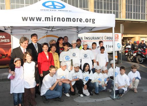 Verabschiedung der Teilnehmer der "Friedensflotte mirno more 2008" mit NR-Präs. Prammer, Sozialminister Buchinger, StR Wehsely und Mirna Jukic