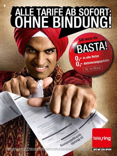 Alle tele.ring Tarife jetzt auch ohne Vertragsbindung.