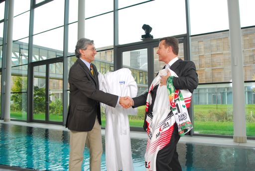 v.L.n.R.:, Dr. Klaus Leistner, ÖSV Generalsekretär, Michael Heinrich, MBA, VAMED Konzernsprecher