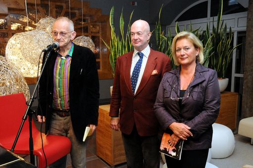 Vorschau Bild von Gerd Jonke, Dr. Leonore Lukeschitsch und Prof. Herbert Lachmayer eröffnen mit einer Lesung des bekannten Schriftstellers .