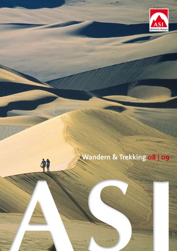 Der neue ASI-Katalog "Wandern & Trekking 08/09" ist ab sofort erhältlich und unter www.asi.at kostenlos zu bestellen. Erhältlich auch im guten Reisebüro.