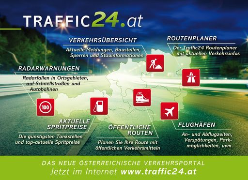 Vorschau Bild von Highlights des traffic24 Portals im Überblick