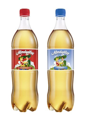 PET-Flaschen "Almdudler Traditionell" und "Almdudler Zuckerfrei"