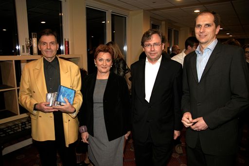 Hoher Besuch: klangBilder - Ludwig Flich, Veronika Nemes Schieder, ORF-General  Alexander Wrabetz und Mafred Haider (Sony - Head of Marketing Communications & PR)