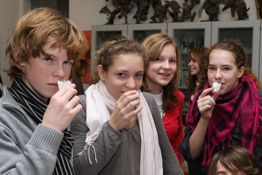 Im Zuge eines so genannten "Genussparcours" erprobten die Schülerinnen und Schüler der vierten Klassen in der AHS Krottenbachstraße in Wien 19. ihre Geschmacks-und Geruchsnerven. Der "Genussparcours" fand im Rahmen des von der Wiener Ärztekammer ausgerufenen "Jahr der Gesundheitsvosorge" statt.