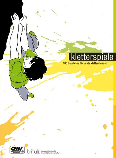 Die Publikation "Kletterspiele - 105 Bausteine für bunte Kletterstunden" beinhaltet viele lustige Kletterspiele, die Trainern, Lehrern und Jugendbetreuern helfen ihre Kletterstunden zu planen.