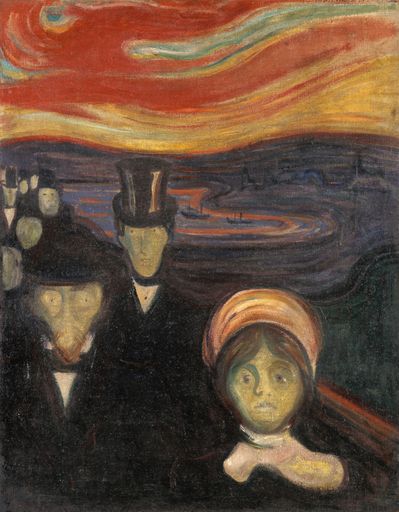 Vorschau Bild von Edvard Munch, Angst, 1894
Öl auf Leinwand, 94 x 73 cm
(c) VBK Wien, 2009/The Munch Museum/The Munch Ellingsen Group