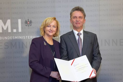 Dr. Maria FEKTER, Dr. Herbert ANDERL - Abschied des scheidenden und Ernennung des neubestellten Generaldirektors für die Öffentliche Sicherheit