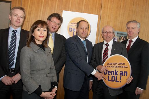 Im Bild v.l.n.r. Prim. Univ.-Prof. Dr. Friedrich Hoppichler (Vorstand der Abteilung für Innere Medizin, Krankenhaus der Barmherzigen Brüder, Salzburg), Univ. Prof. Dr. Anita Rieder (Institut für Sozialmedizin Medizinische Universität Wien), Prim. Univ.-Doz. Dr. Otto Traindl (Vorstand Interne Abteilung, Landeskrankenhaus Mistelbach),  MR Dr. Gustav Kamenski (Österreichische Gesellschaft für Allgemein- und Familienmedizin (ÖGAM)), Helmut Schulter (Bundesgeschäftsführer Österreichischer Herzverband) und Hon. Prof. Dr. Robert Schlögel (Bundesministerium für Gesundheit, Familie und Jugend) 
http://pressefotos.at/m.php?g=1&u=43&dir=200901&e=20090127_c&a=event