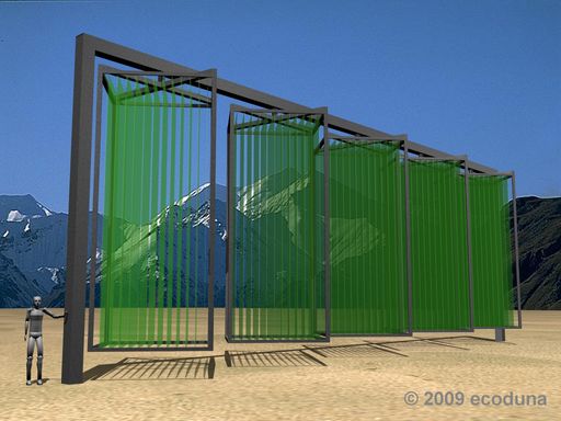  Photo-Bio-Reaktor nach dem hanging gardens Verfahren