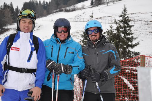 Oliver Kern (Mitte) mit seinen Begleitern, Christian und Knut