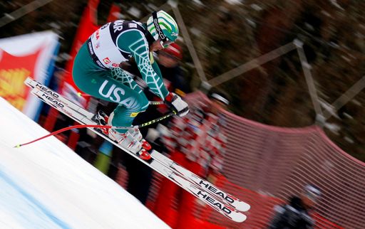Vorschau Bild von VAL GARDENA GROEDEN, ITALY. DECEMBER 20, Bode Miller of United States takes 2nd place during the Alpine FIS Ski World Cup. Men’s Downhill on December 20, 2008 in Val Gardena Groeden, Italy. (Photo by Agence Zoom)