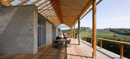 Vorschau Bild von Terrasse mit Fotovoltaikanlage