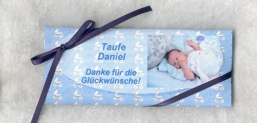 Vorschau Bild von Taufschokolade mit Babyfoto