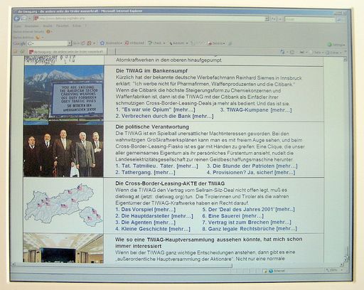 Screenshot Internetseite www.dietiwag.at