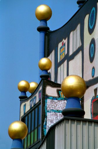 Detailansicht der thermischen Abfallbehandlungsanlage Spittelau.