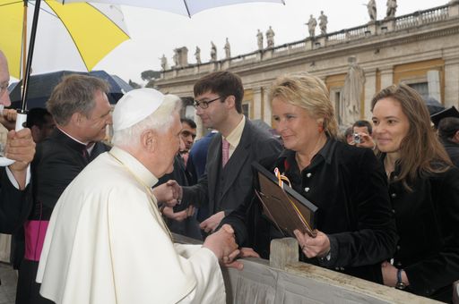 Herzliche Worte fand Papst Benedikt XVI. für Claudia Haider und ihre Tochter Ulrike