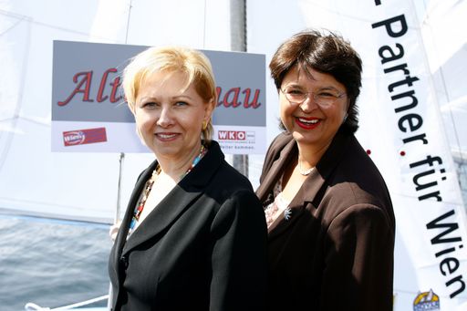  WK Wien-Präsidentin Brigitte Jank und Vizebürgermeisterin Renate Brauner (r.) eröffneten am heutigen Dienstag die Saison an der Alten Donau.