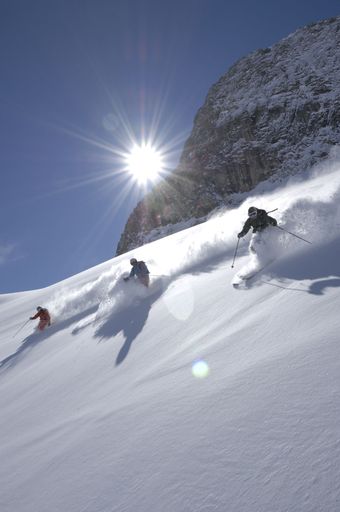Skifahrer in Lech am Arlberg