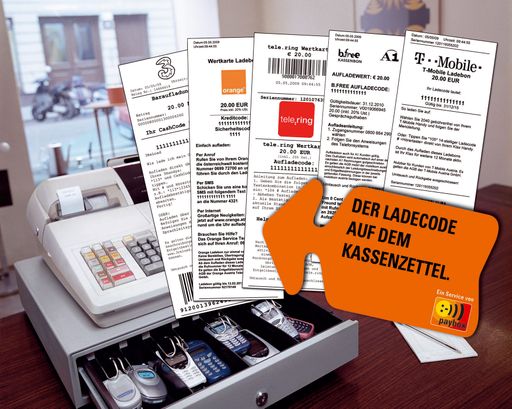  eVoucher - eine Komplettlösung für den Handel von paybox zum
Verkauf von Handywertkarten und Gutscheinen über den Kassenbon.