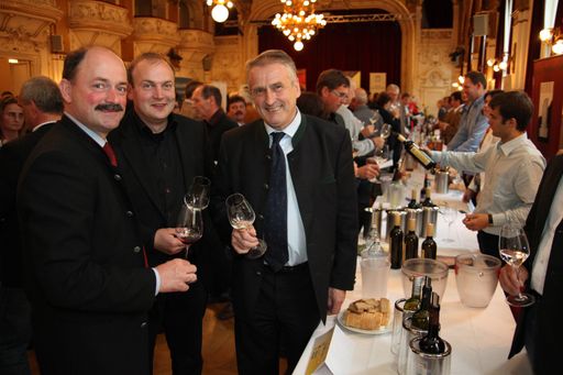 http://pressefotos.at/m.php?g=1&u=54&dir=200906&e=20090623_f&a=event
Niederösterreichs Spitzenwinzer präsentierten ihre Weine gestern in Linz im Rahmen der renommierten Veranstaltung "Top Wein Niederösterreich 2009" - im Bild v.l.n.r. Franz Netzl (Winzer), Lukas Markowitsch (Winzer), Weinbaupräsident ÖK.-Rat Dipl. (FH) Ing. Josef Pleil