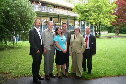 Vortragende des MCI Tourismus Symposium "Convenient Nature": Hubert Siller, Ralf Roth, Birgit Frischhut, Rainer Brämer, Felizitas Romeiß-Stracke, Günther Lehar (v.l.n.r.)