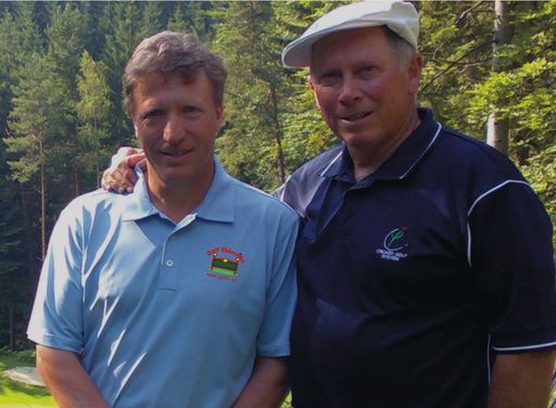  v. l. nach r.: Leopold Lechner - Golfplatz-, betreiber und besitzer, Peter Croker v. Croker Golf Systems