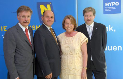 v.l.n.r: Michael Martinek, Wolfgang Sobotka, Sonja Zwazl, Peter Harold