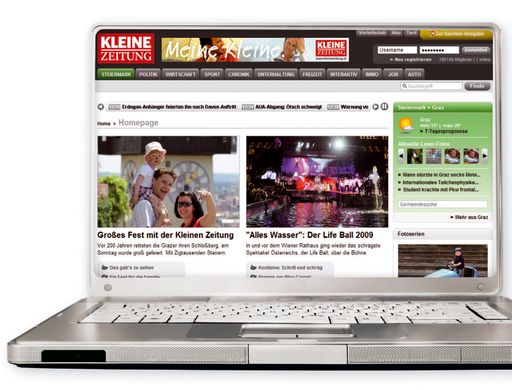 www.kleinezeitung.at in neuer Optik