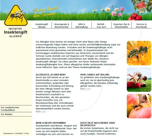 Vorschau Bild von Screenshot www.initiative-insektengift.at
