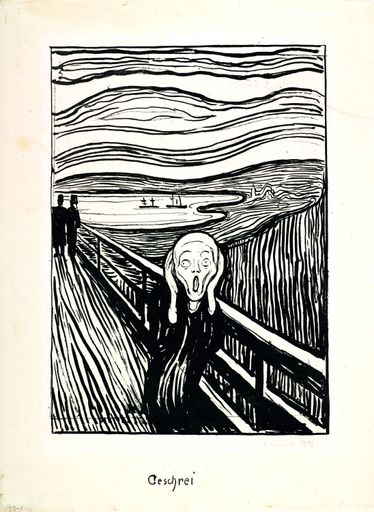 Vorschau Bild von Edvard Munch, Geschrei, 1895; Lithographie; 35,3 x 25,3 cm