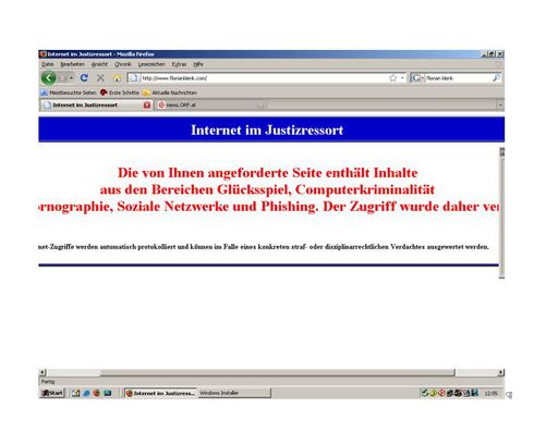Screenshot Florian Klenks Homepage
