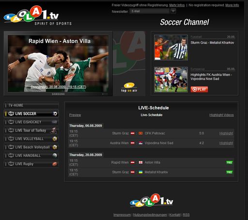 LAOLA1.tv - das internationale Sport-TV im Netz - bietet allen Fans von Fußball "Made in Austria" absolute Highlights!