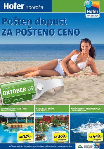 Vorschau Bild von Titelseite des 1. Prospekts von Hofer Potovanja.