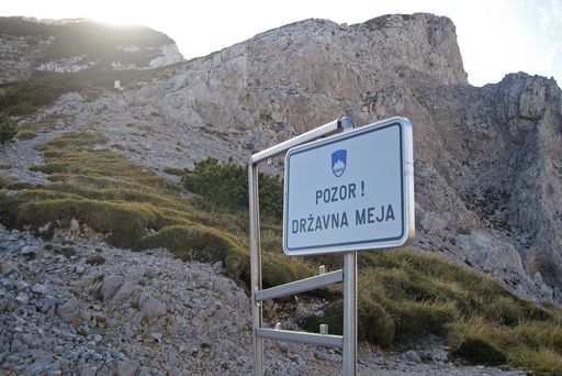 Grenzübergang am Bielschitza Sattel