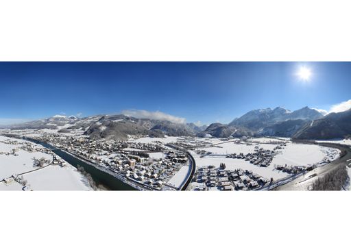  Luftpanorama von Golling; Aufnahme des Fotos: Winter 2009