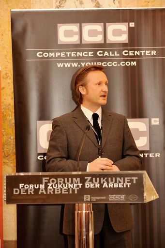 Mag. Thomas Kloibhofer, CEO Competence Call Center beim 3. Forum Zukunft der Arbeit 2008