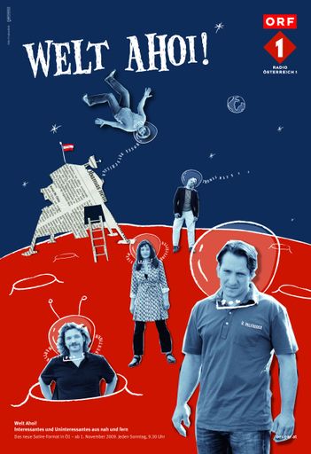 Vorschau Bild von Eine schräge Kampagne für ein schräges Sendeformat - 
Auftraggeber: Radio Österreich 1, Clemens Kopetzky, Konzept & Design: vektorama., Peter Ujfalusi, Fotografie: Lukas Beck