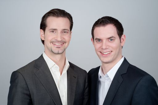 v.l.n.r. Gründer des Unternehmens: Dipl.-Kfm. Gerald Timmel und Mag. Claudio Winkler